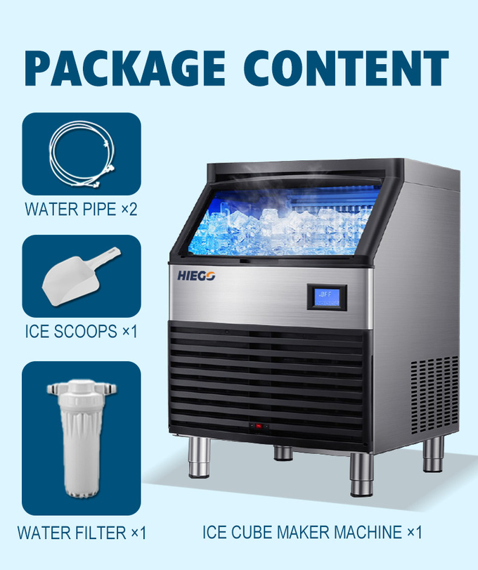 Automatyczna maszyna do lodu ze stali nierdzewnej ABS Blokowa maszyna do lodu do sklepu z napojami spożywczymi 10