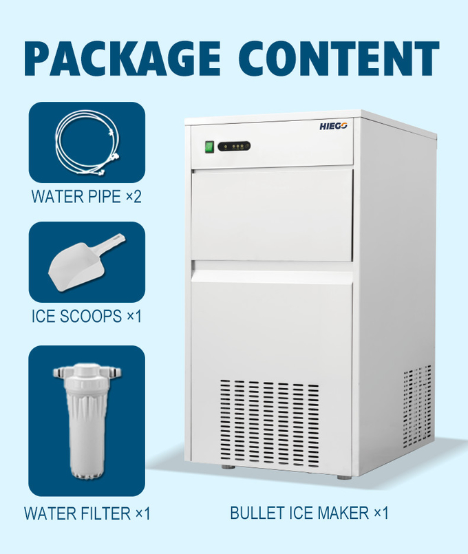 Frost Free Commercial Nugget Ice Machine 100 Kg 700w Bullet Ice Cube Machine 9