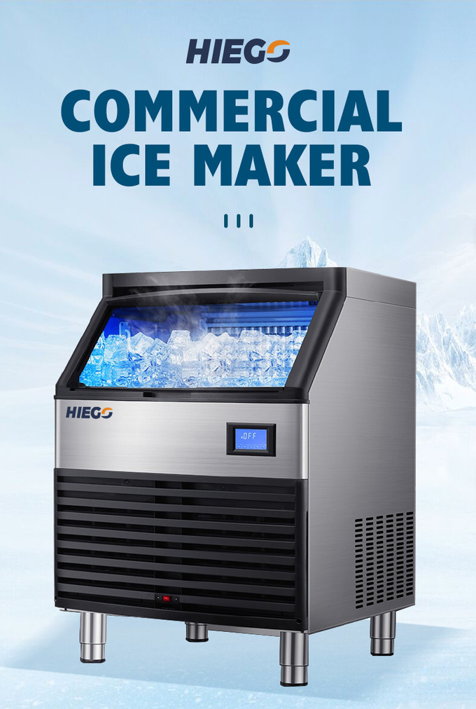 120KG Commercial Nugget Ice Maker Chłodzenie powietrzem Wysoka wydajność Automatyczna kostkarka do lodu R404a 0