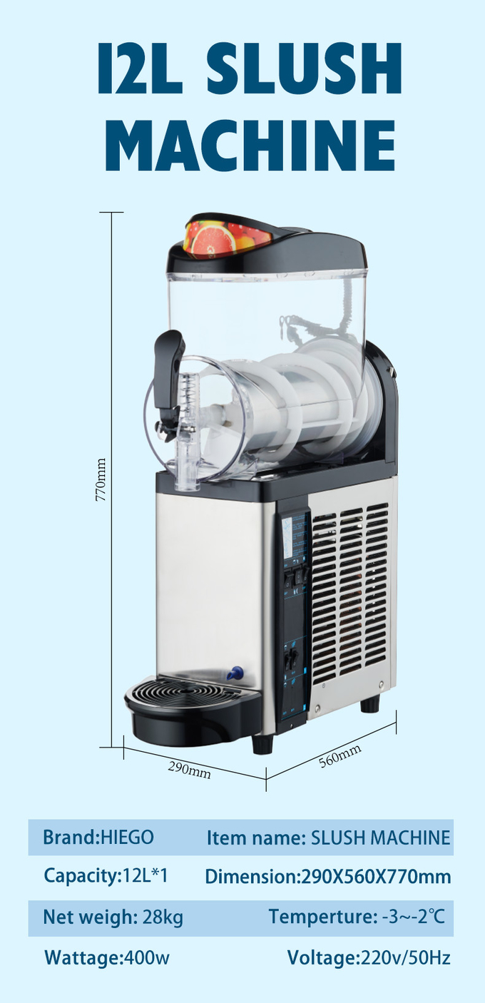 W pełni automatyczna maszyna Slush z pojedynczą miską do mrożonego napoju Smooth Margarita Slushy Maker 7