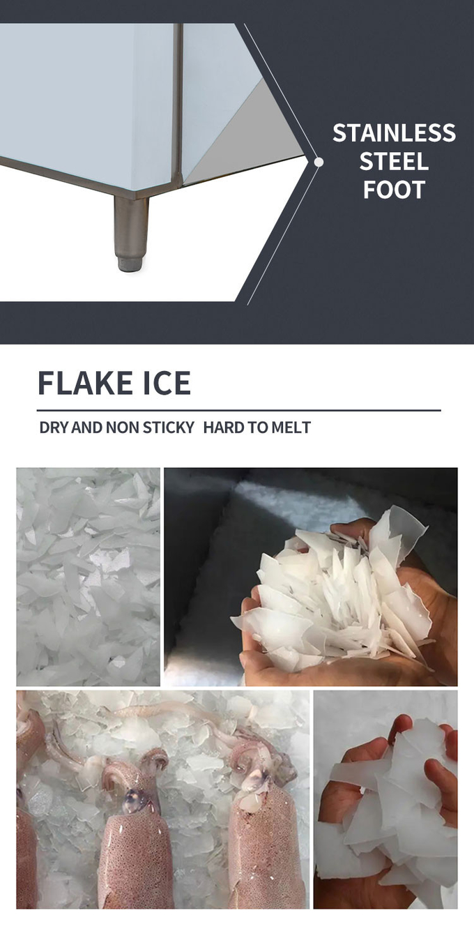 500kg / 24H Commercial Flake Ice Maker W pełni automatyczny R404A Golarka do lodu Snow Cone Maker 9